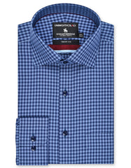 Check M Blue Tailored Smart Fit Shirt FS2932-1SF-14.5