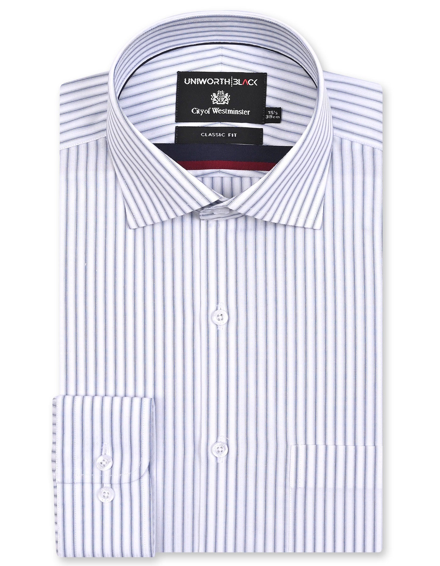 Stripe Blue Classic Fit Shirt FS2932-2RF-14.5