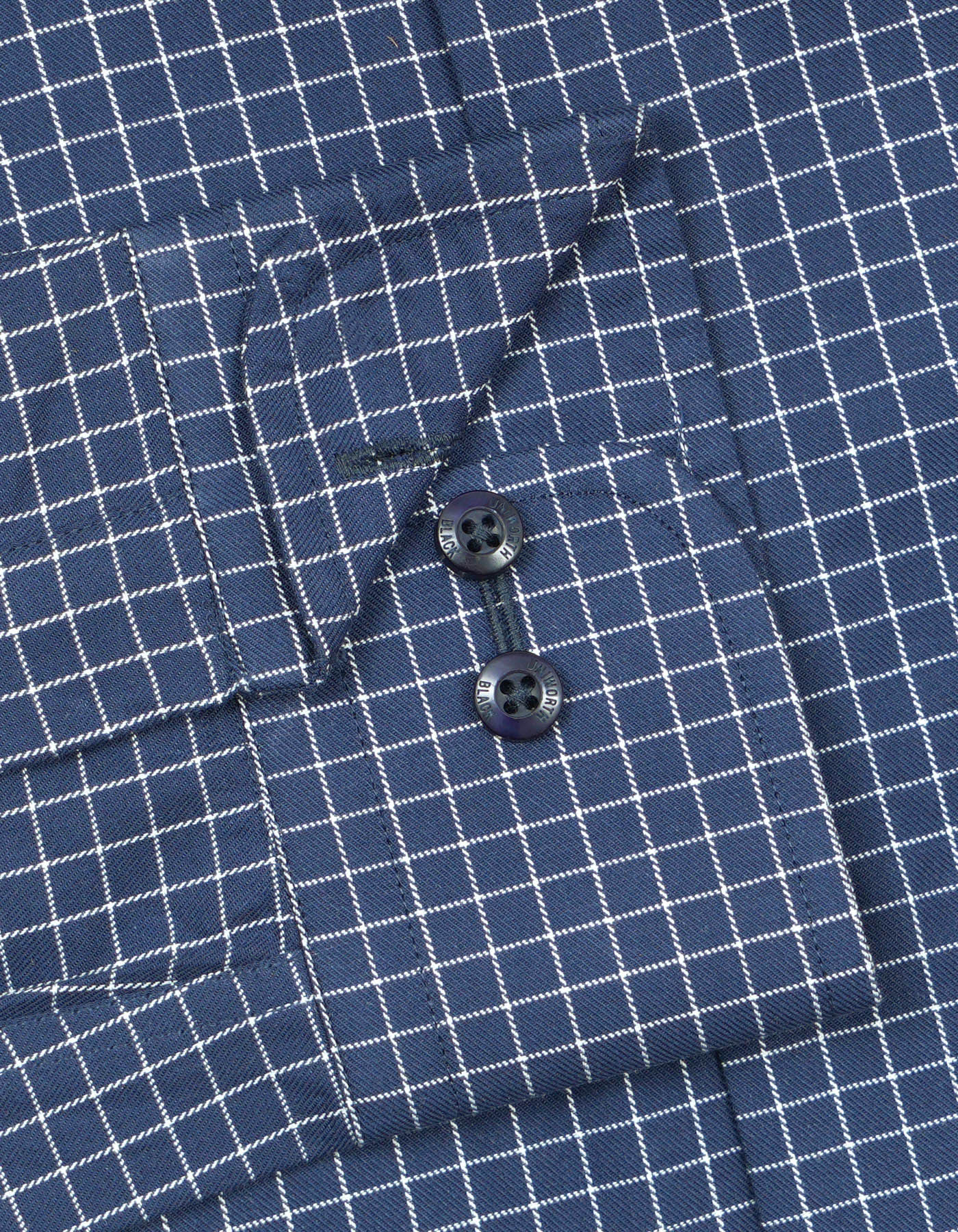 Check Navy Tailored Smart Fit Shirt FS2933SF-15.5