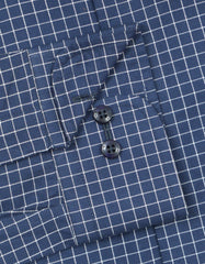 Check Navy Tailored Smart Fit Shirt FS2933SF-15.5