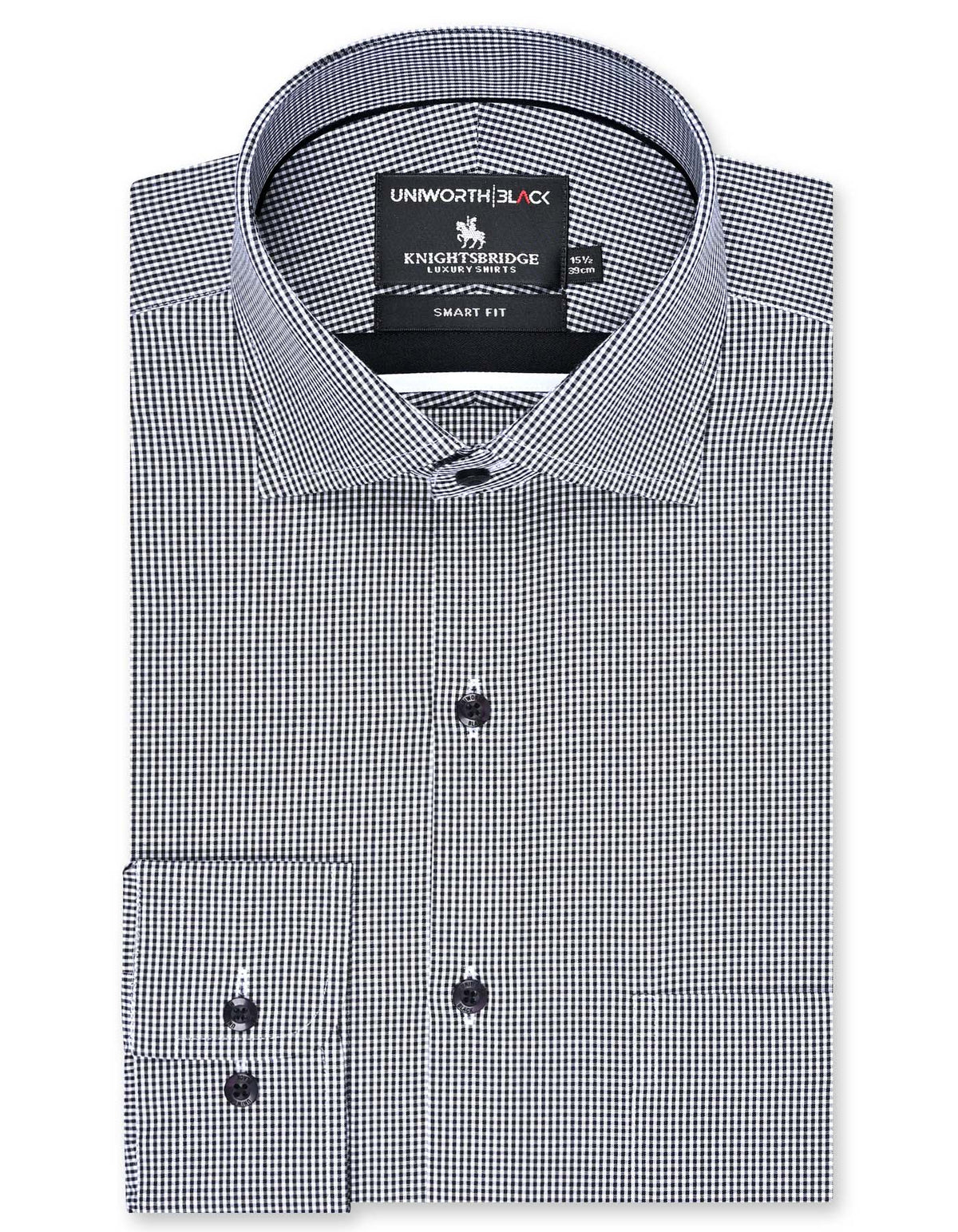 Check Black Tailored Smart Fit Shirt FS2939-1SF-14.5