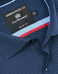 Check Navy Tailored Smart Fit Shirt FS2940SF-15