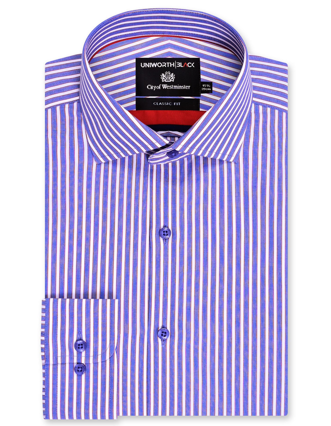 Stripe Blue Classic Fit Shirt FS2943RF-14.5
