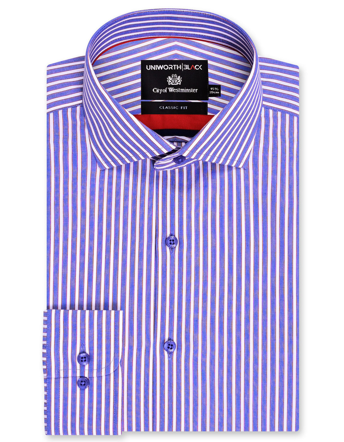 Stripe Blue Classic Fit Shirt FS2943RF-14.5