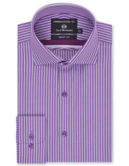 Stripe L Purple Classic Fit Shirt FS2944-1RF-14.5