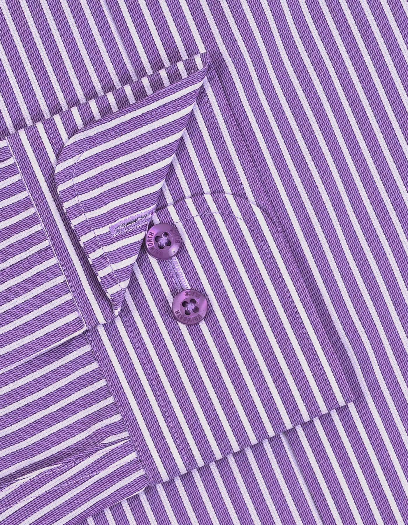 Stripe L Purple Tailored Smart Fit Shirt FS2944-1SF-15.5