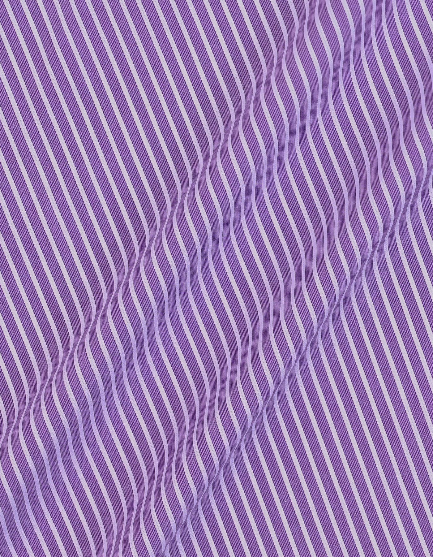 Stripe L Purple Tailored Smart Fit Shirt FS2944-1SF-16