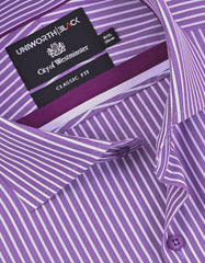 Stripe L Purple Tailored Smart Fit Shirt FS2944-1SF-15