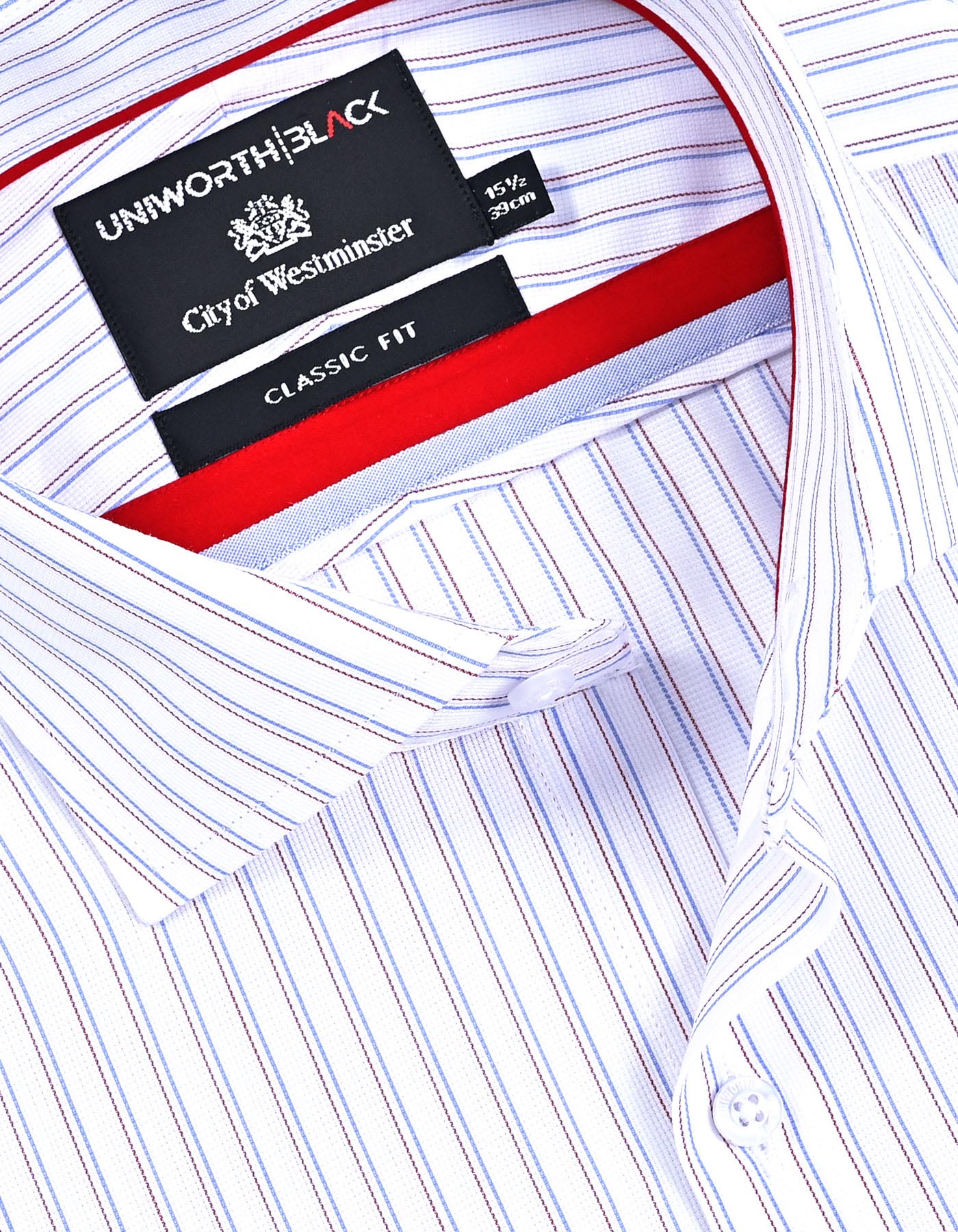 Stripe Red Classic Fit Shirt FS2945-1RF-15