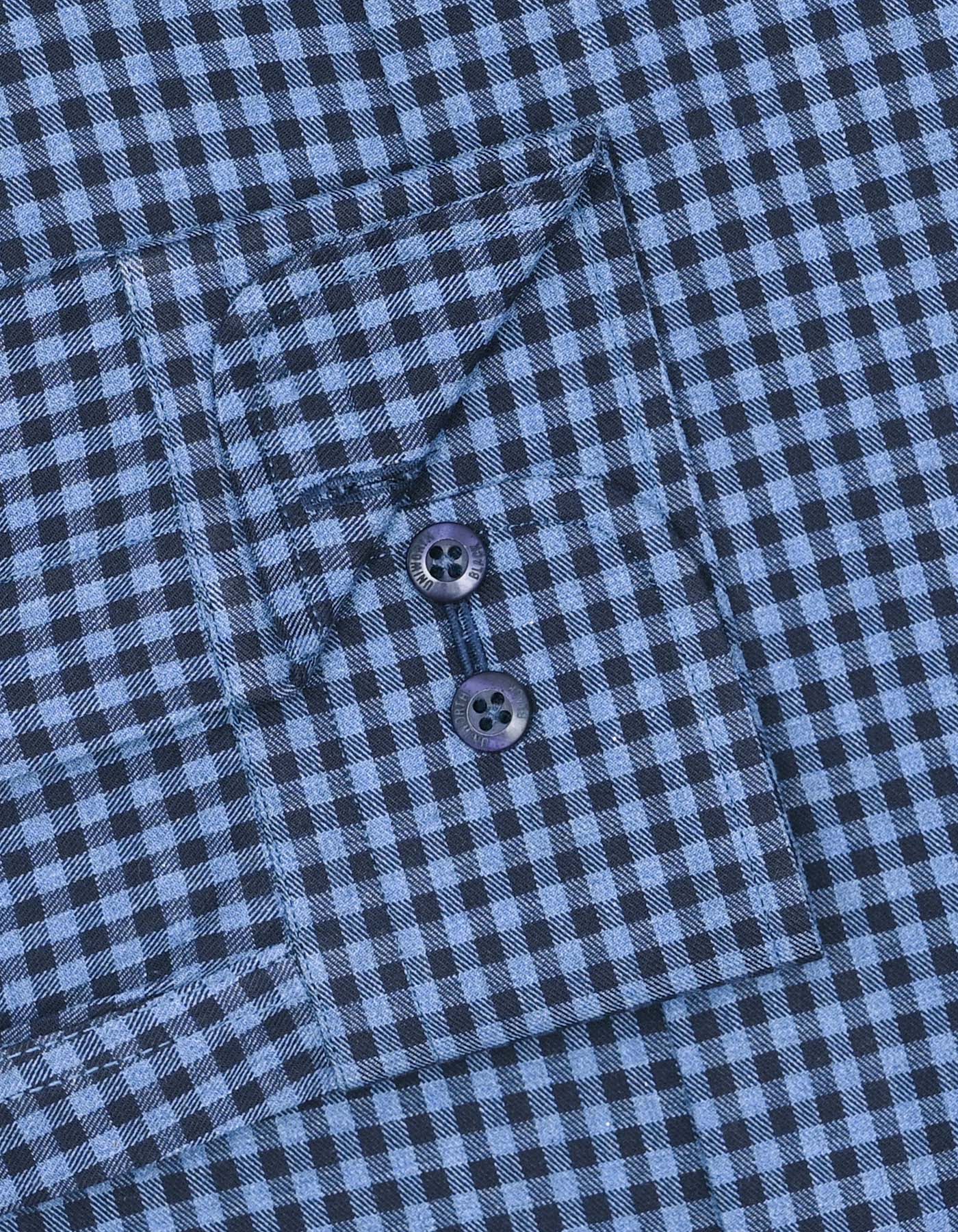 Check Navy Tailored Smart Fit Shirt FS2948SF-15.5