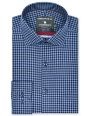 Check Navy Tailored Smart Fit Shirt FS2948SF-14.5
