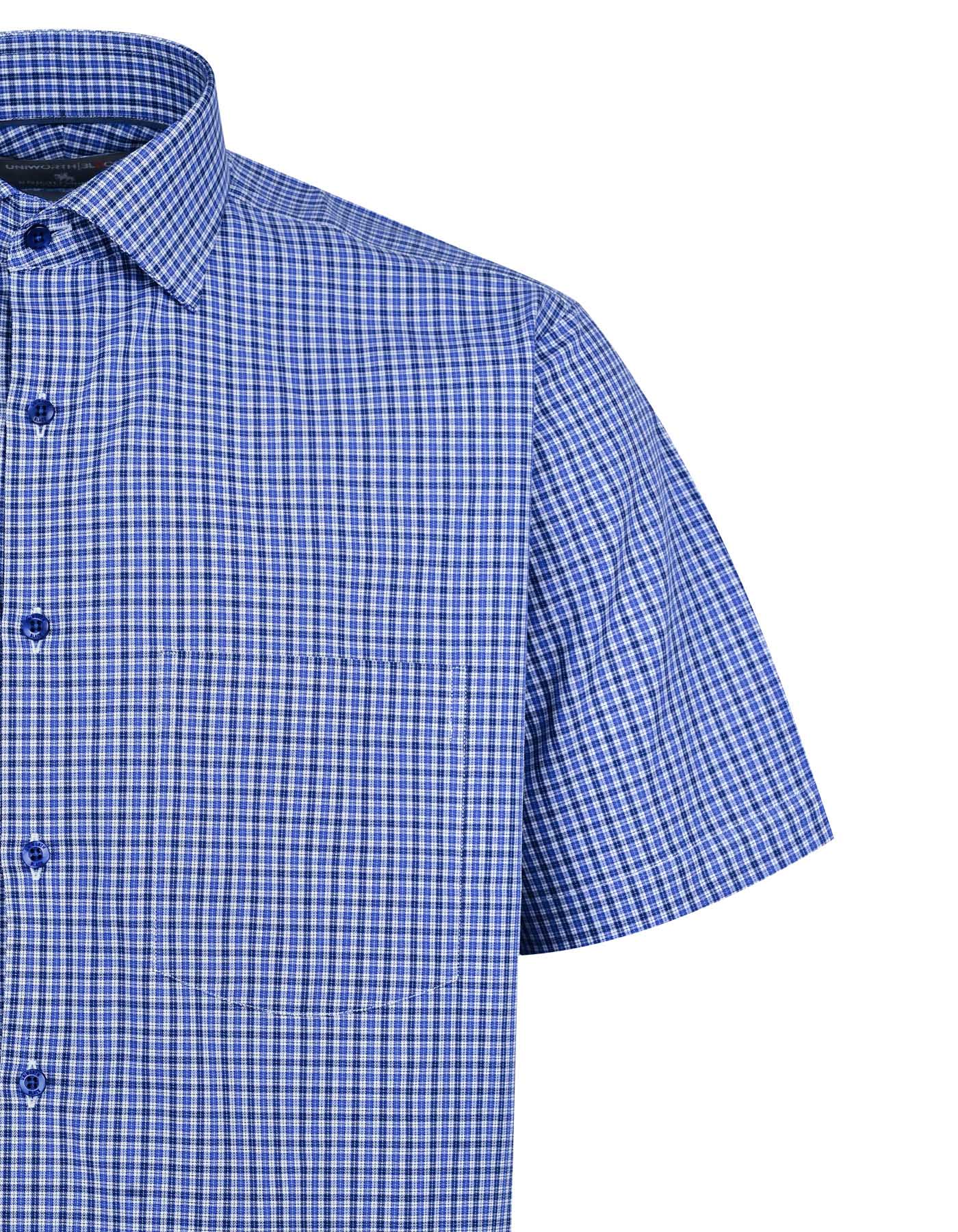 Check Navy Smart Fit Shirt FS2950SH-15.5