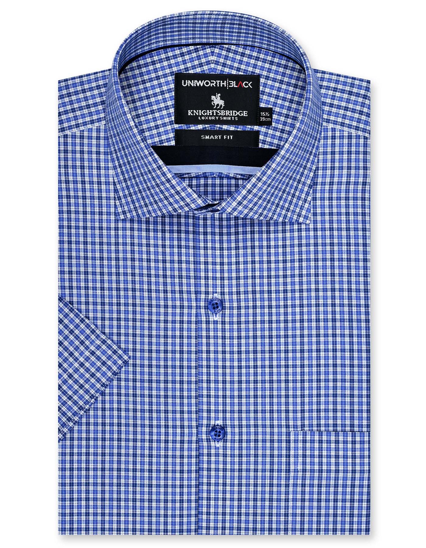 Check Navy Smart Fit Shirt FS2950SH-14.5