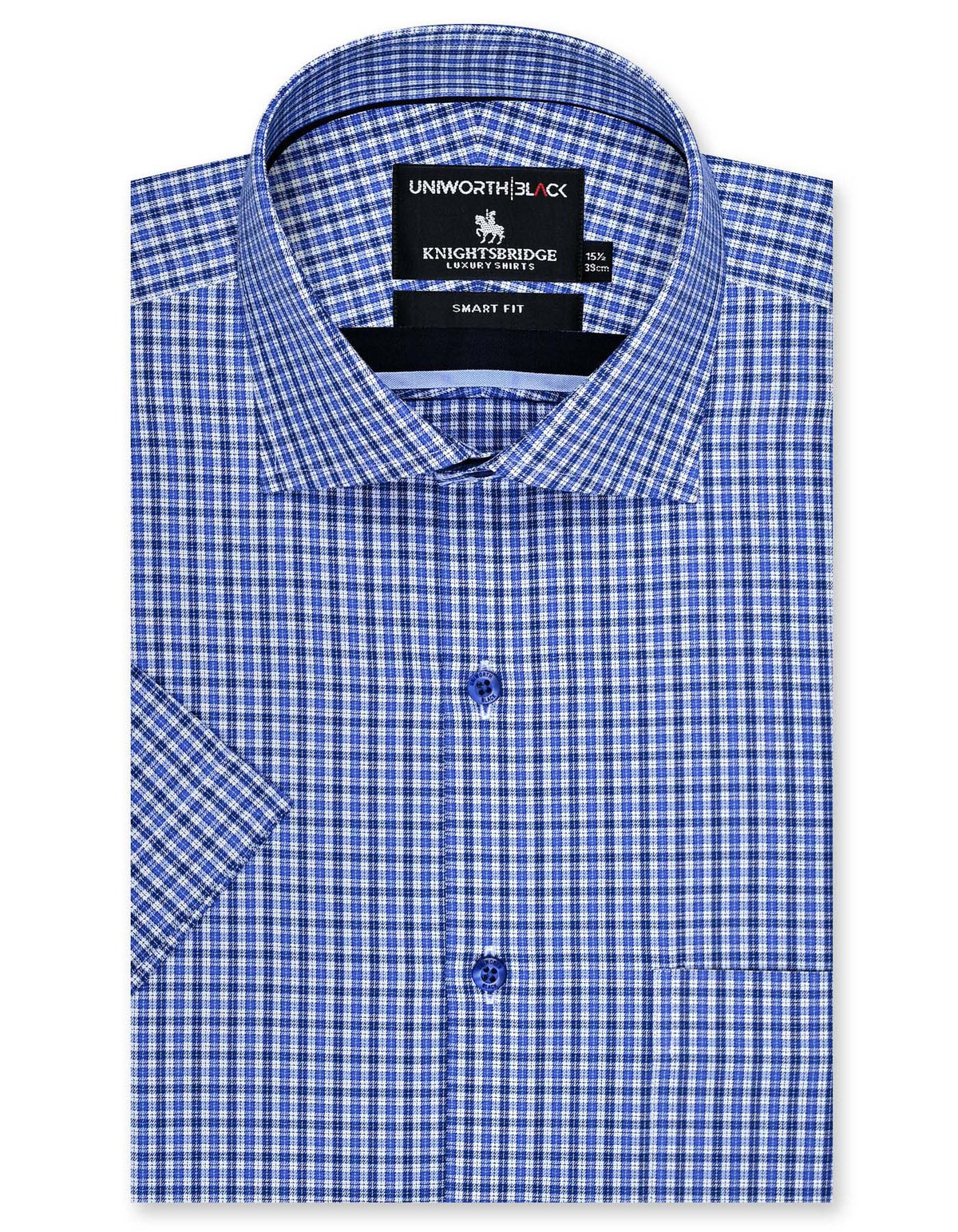 Check Navy Smart Fit Shirt FS2950SH-14.5