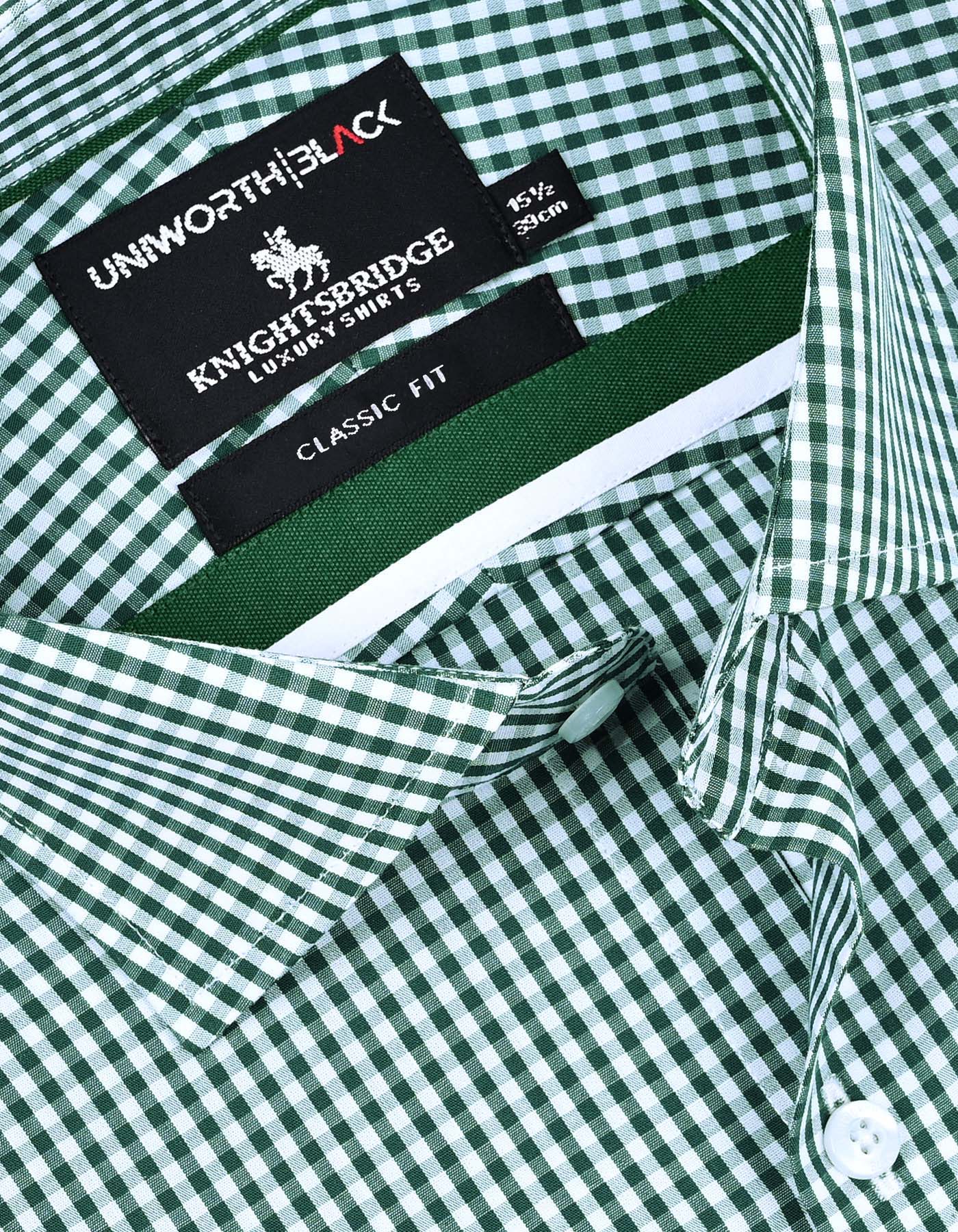 Check Green Classic Fit Shirt FS2953RF-15