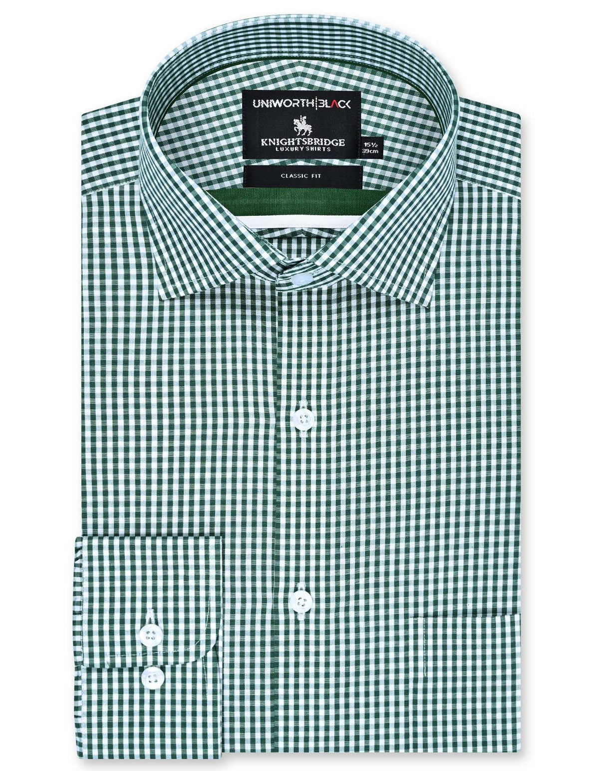 Check Green Classic Fit Shirt FS2953RF-14.5
