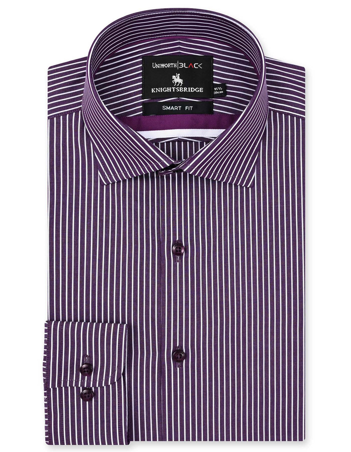 Stripe D Purple Tailored Smart Fit Shirt FS2957-1SF-14.5