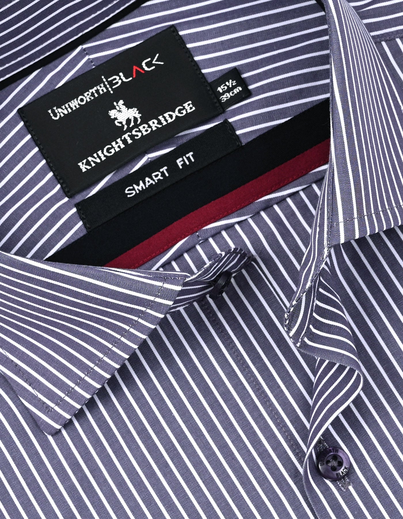 Stripe Grey Tailored Smart Fit Shirt FS2958-1SF-15