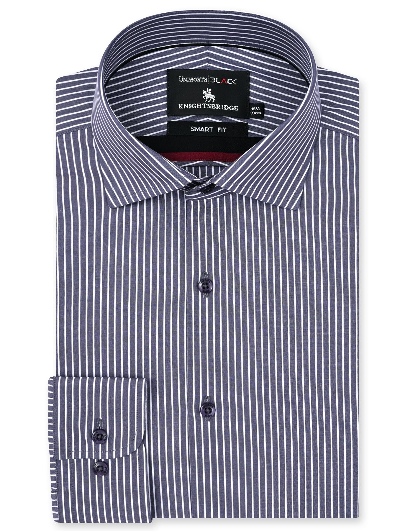 Stripe Grey Tailored Smart Fit Shirt FS2958-1SF-14.5