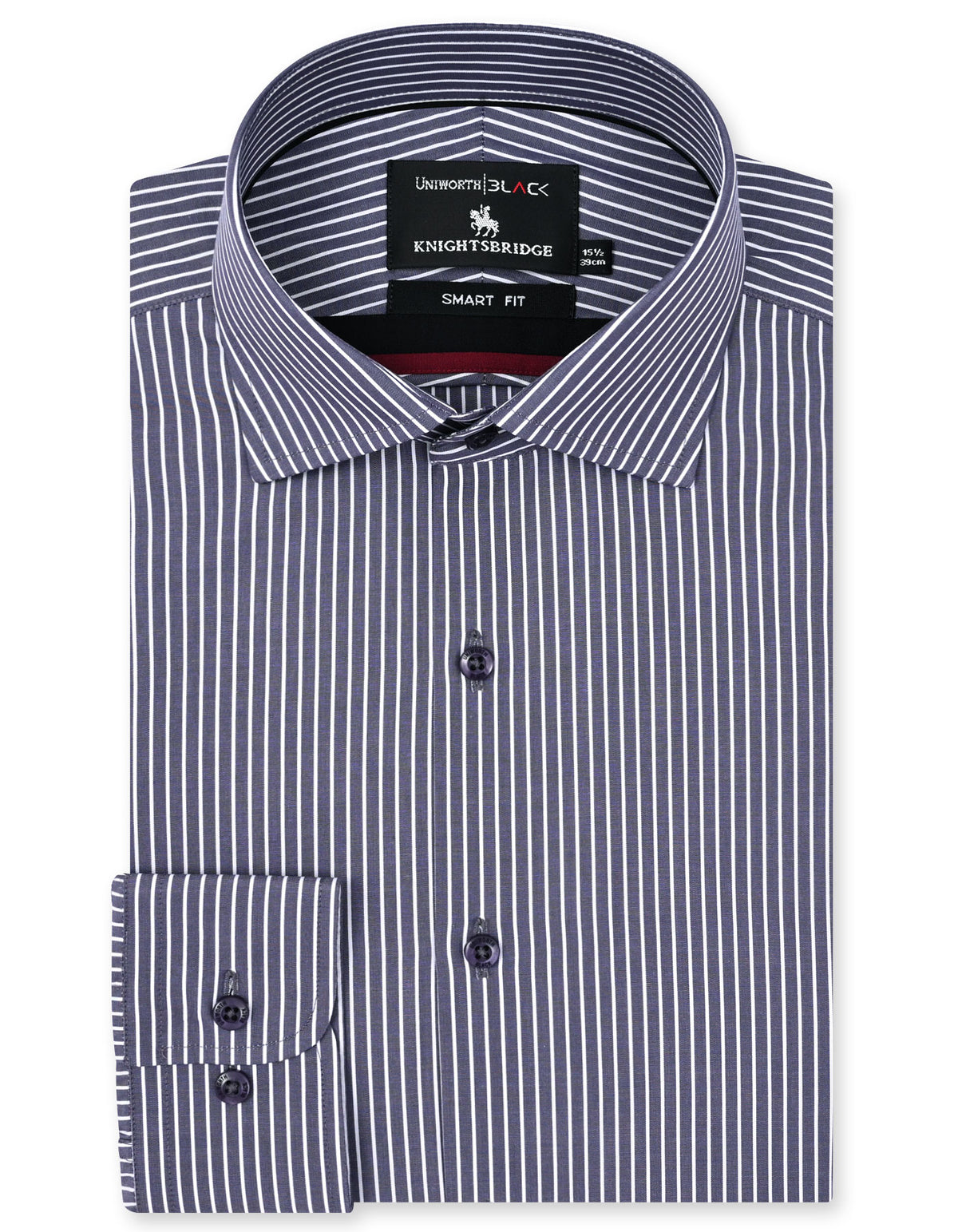 Stripe Grey Tailored Smart Fit Shirt FS2958-1SF-14.5