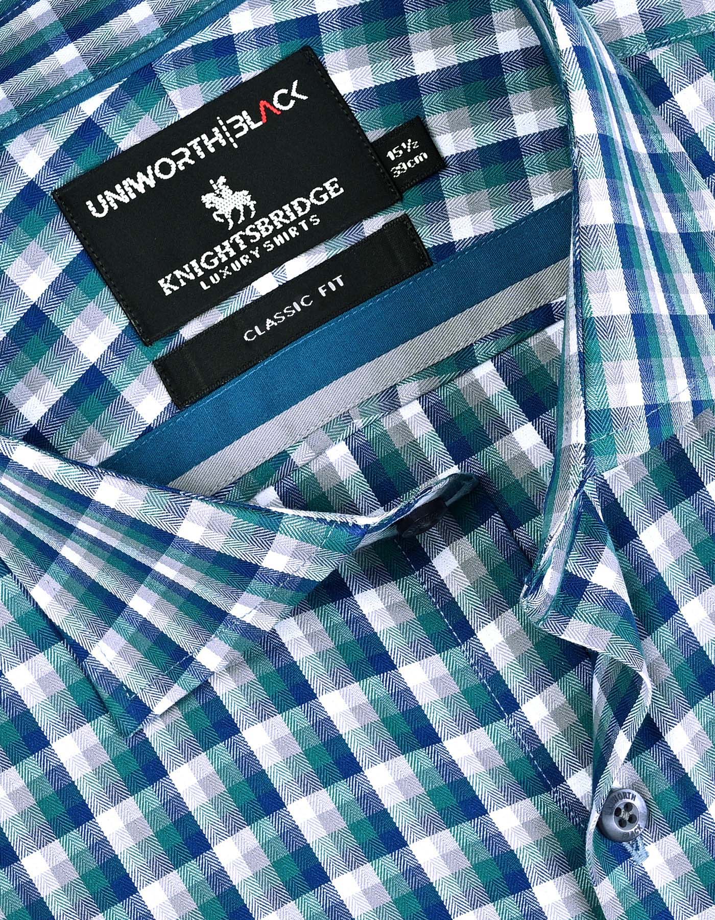 Check Green Classic Fit Shirt FS2970RF-15