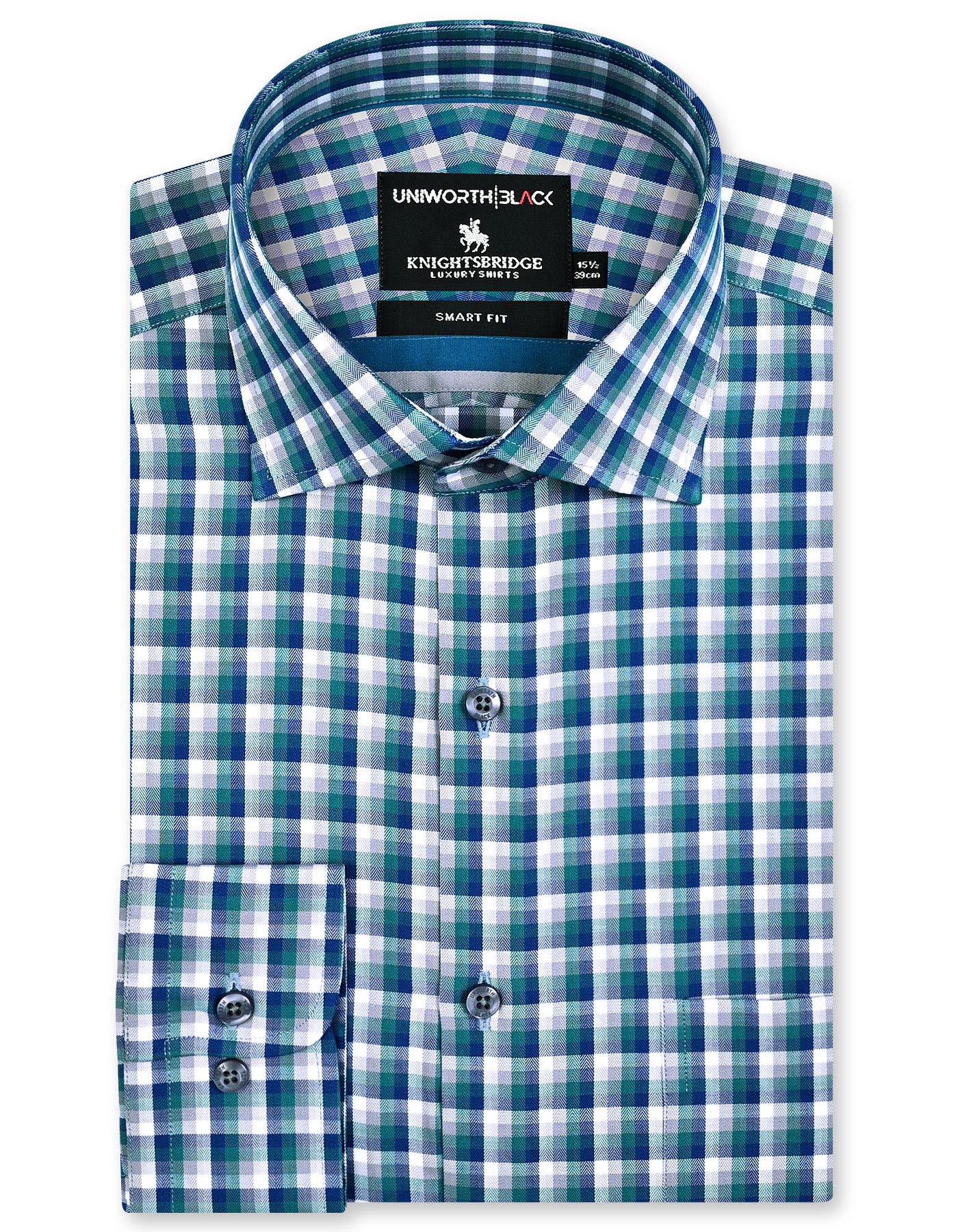 Check Green Tailored Smart Fit Shirt FS2970SF-14.5