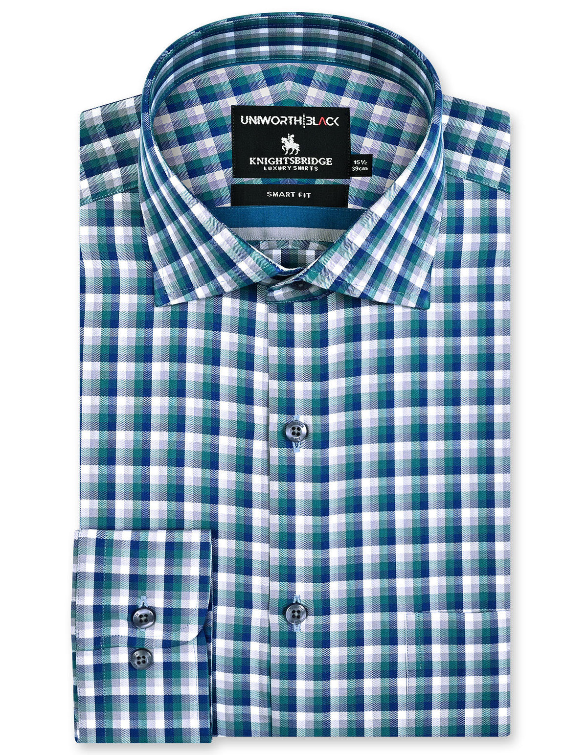 Check Green Tailored Smart Fit Shirt FS2970SF-14.5