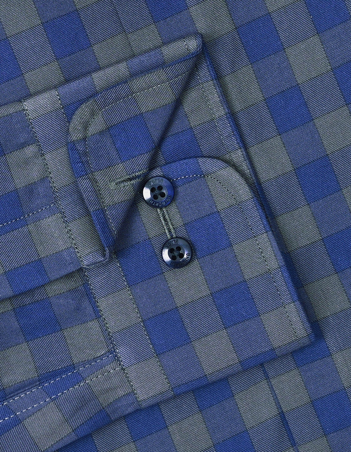 Check Navy Tailored Smart Fit Shirt FS2972SF-15.5