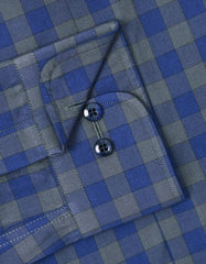 Check Navy Tailored Smart Fit Shirt FS2972SF-15.5