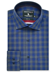 Check Navy Tailored Smart Fit Shirt FS2972SF-14.5
