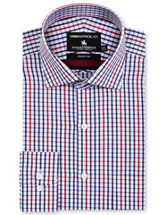 Check Maroon Tailored Smart Fit Shirt FS2973SF-14.5