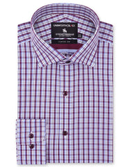 Check Maroon Classic Fit Shirt FS2975RF-14.5