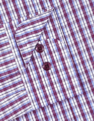 Check Maroon Tailored Smart Fit Shirt FS2975SF-15.5