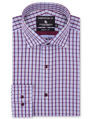 Check Maroon Tailored Smart Fit Shirt FS2975SF-14.5