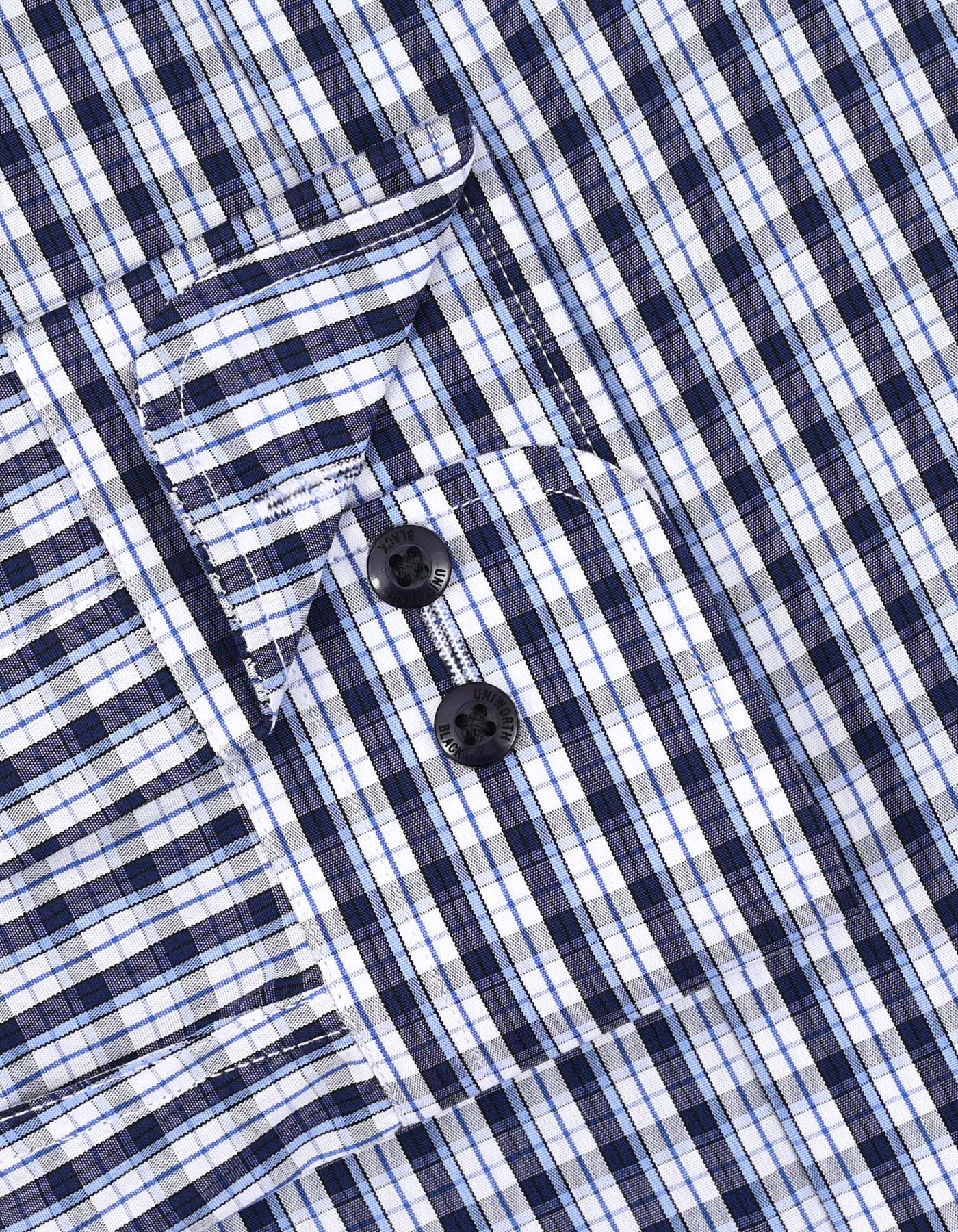 Check Navy Classic Fit Shirt FS2976RF-15.5