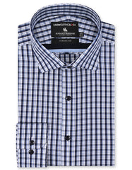 Check Navy Classic Fit Shirt FS2976RF-14.5
