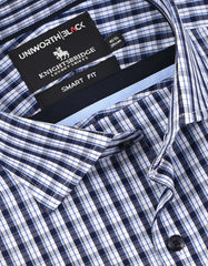 Check Navy Tailored Smart Fit Shirt FS2976SF-15
