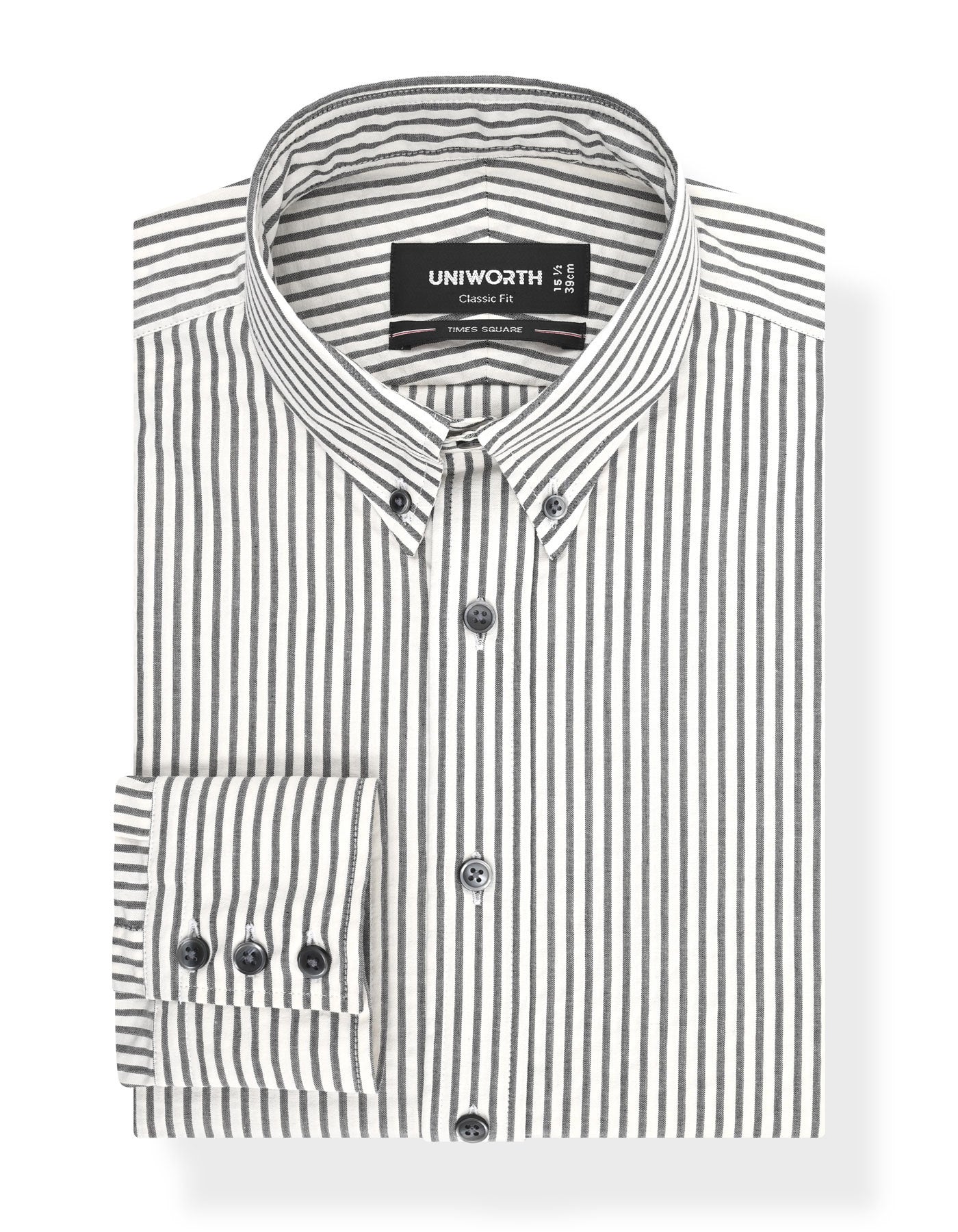 Stripe Grey Classic Fit Shirt FS2985RF-14.5
