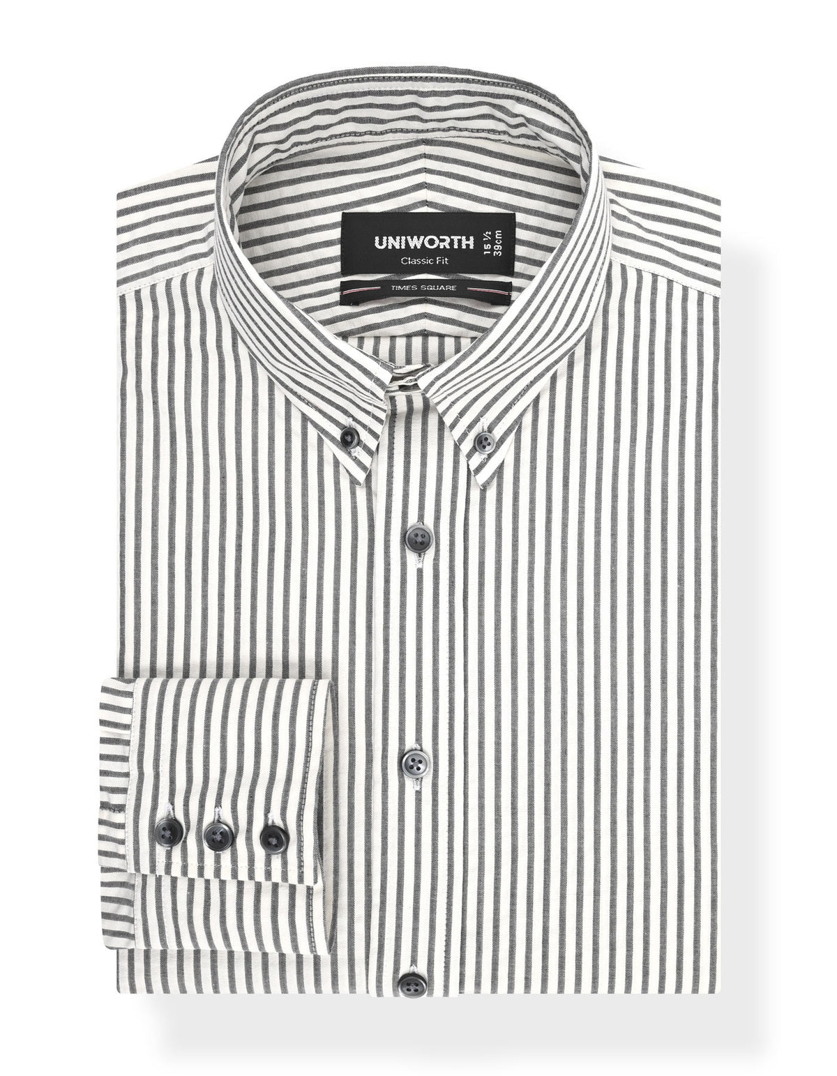 Stripe Grey Classic Fit Shirt FS2985RF-14.5