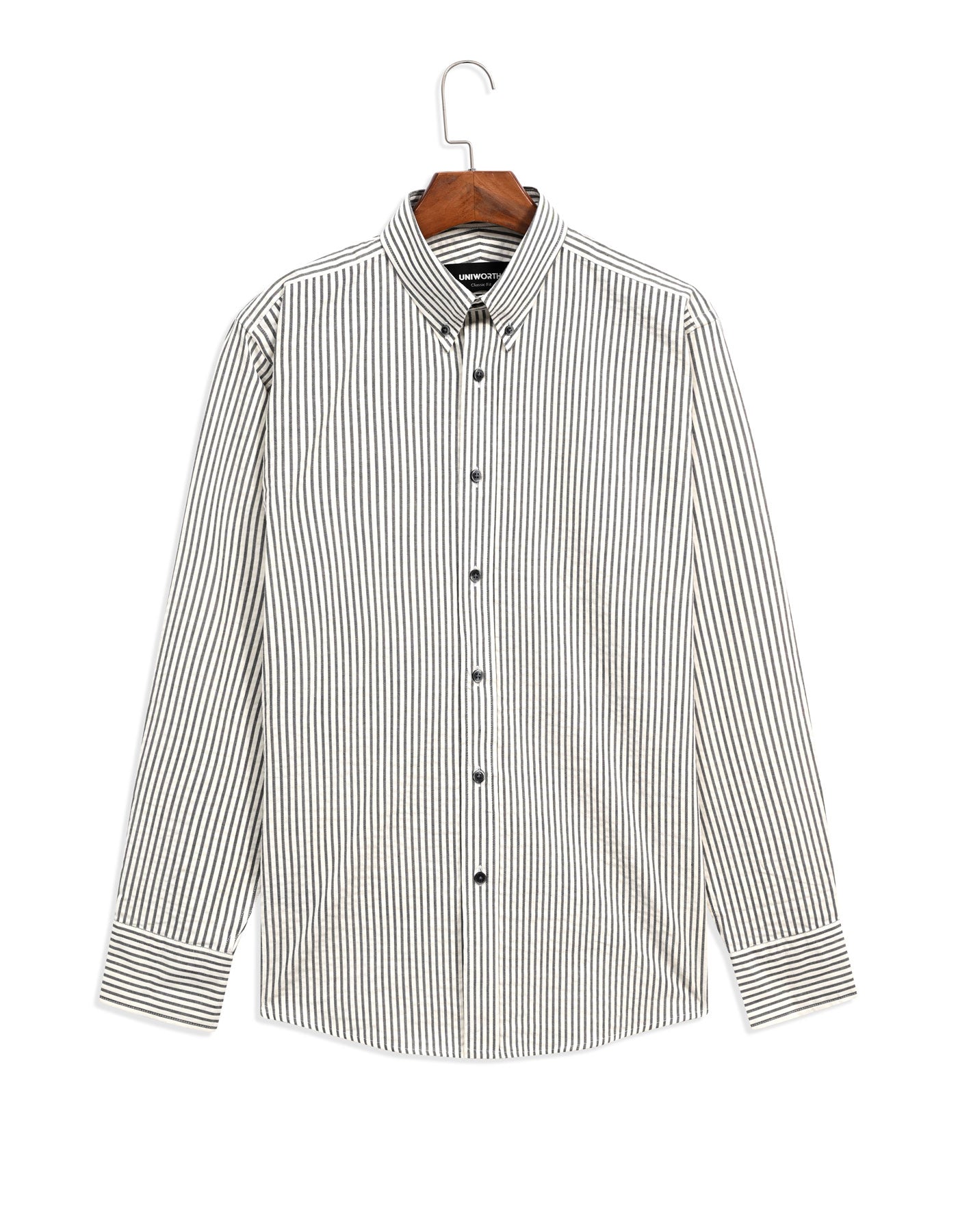 Stripe Grey Classic Fit Shirt FS2985RF-15.5