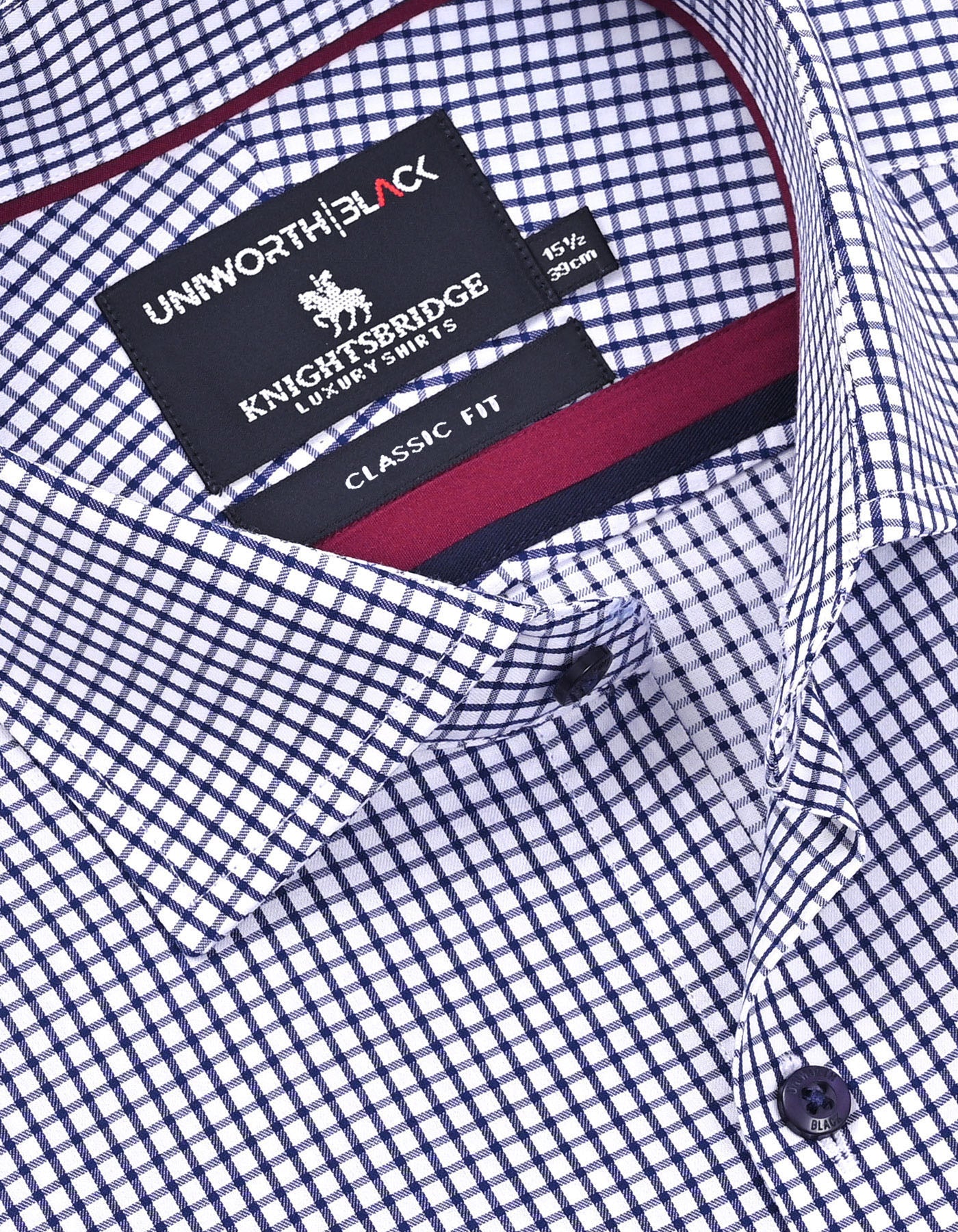 Check Navy Classic Fit Shirt FS2987RF-15
