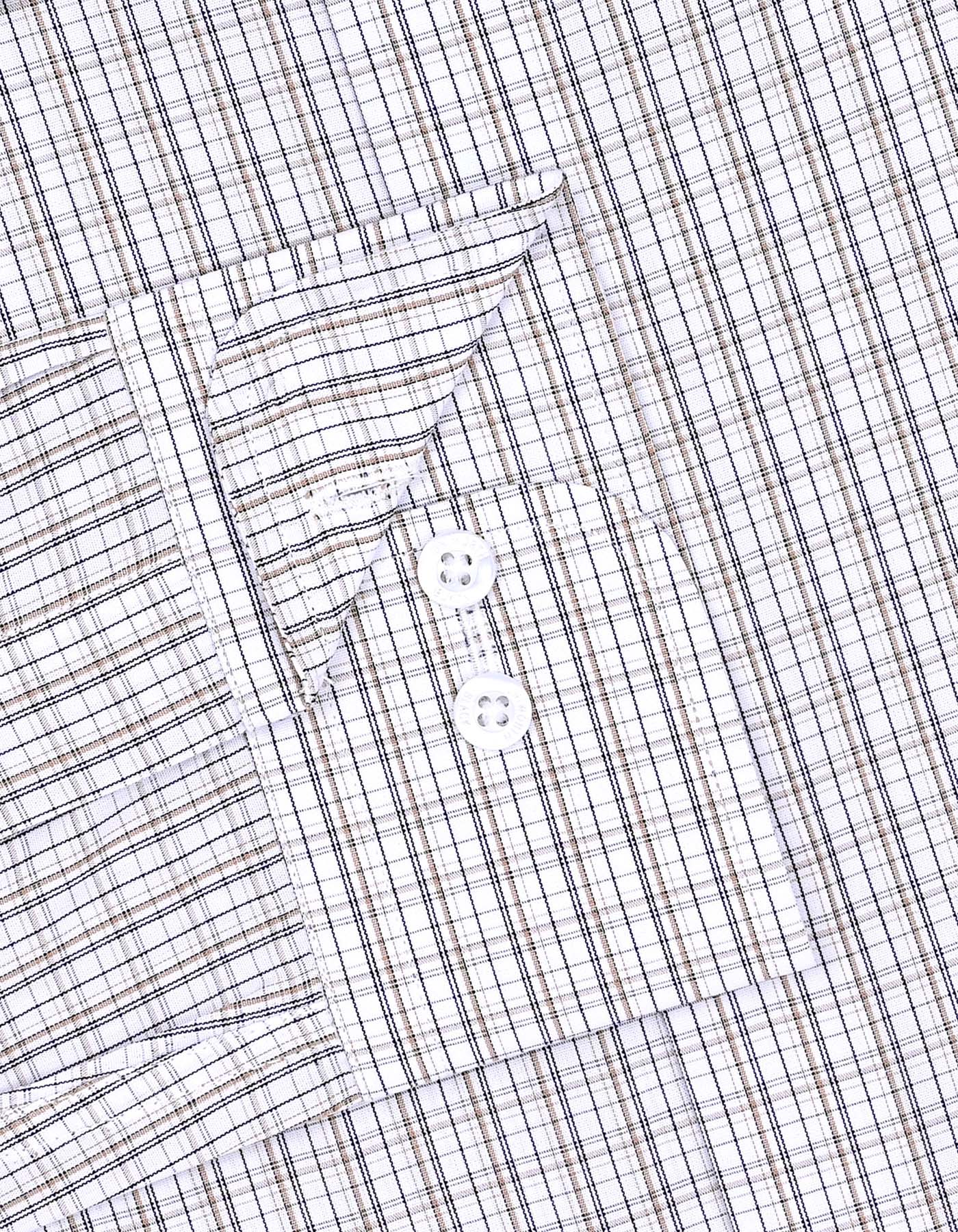 Check Brown Tailored Smart Fit Shirt FS2994SF-15.5