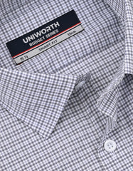 Check Grey Tailored Smart Fit Shirt FS3012SF-15