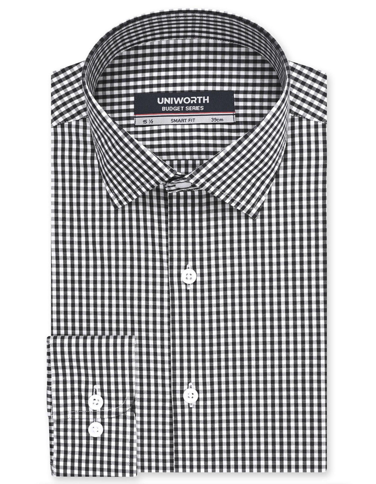 Check Black Tailored Smart Fit Shirt FS3014SF-14.5