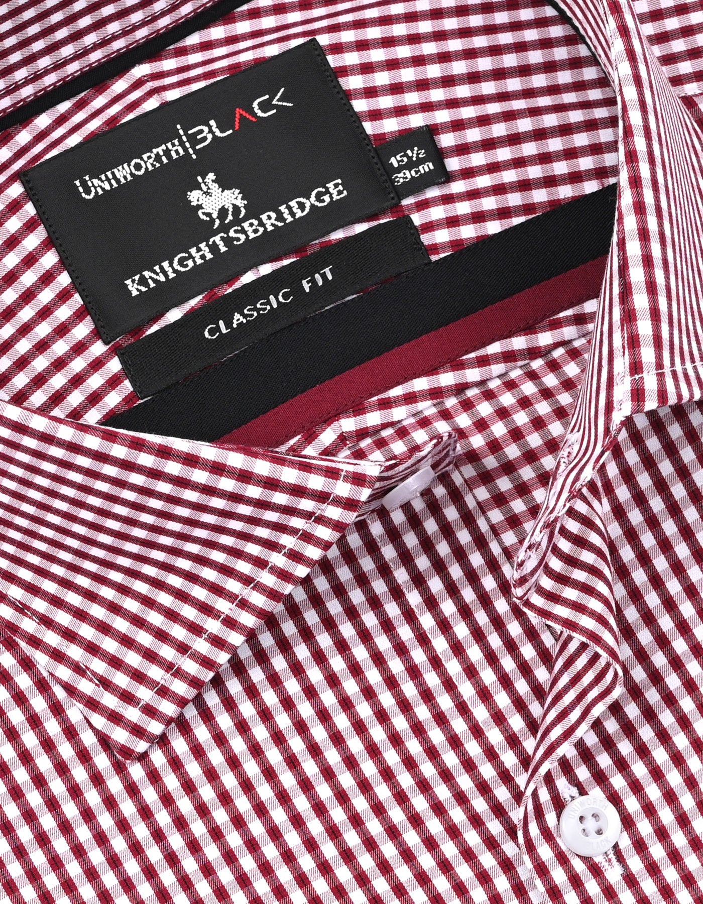 Check Maroon Classic Fit Shirt FS3036RF-15
