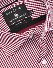 Check Maroon Classic Fit Shirt FS3036RF-15