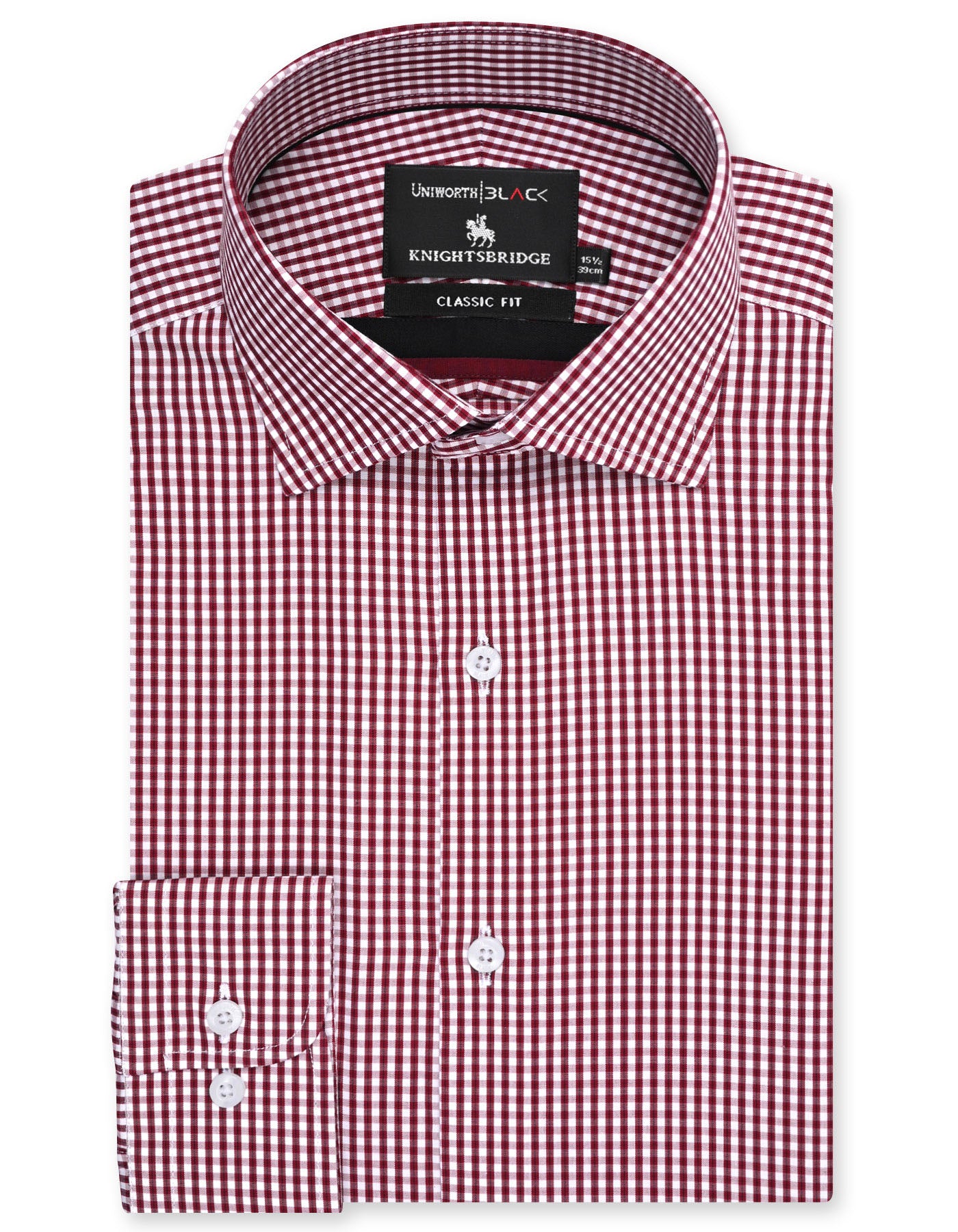 Check Maroon Classic Fit Shirt FS3036RF-14.5