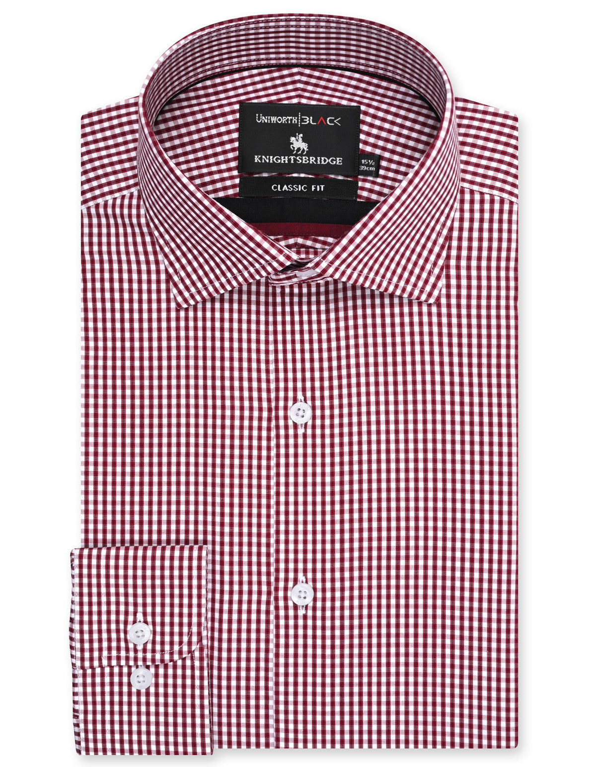 Check Maroon Classic Fit Shirt FS3036RF-14.5