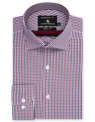 Check Maroon Tailored Smart Fit Shirt FS3037SF-14.5
