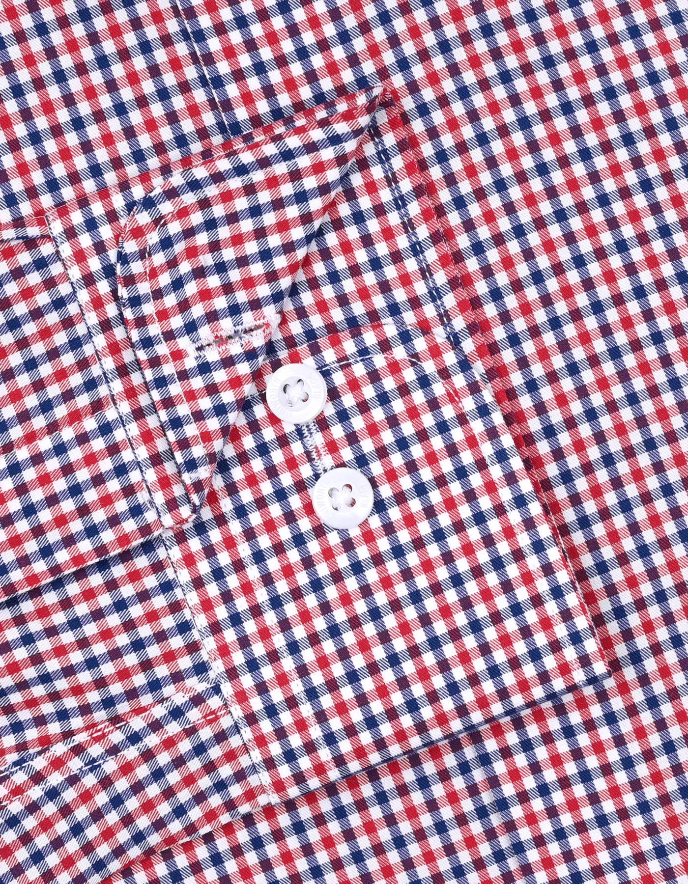 Check Red Tailored Smart Fit Shirt FS3038SF-15.5